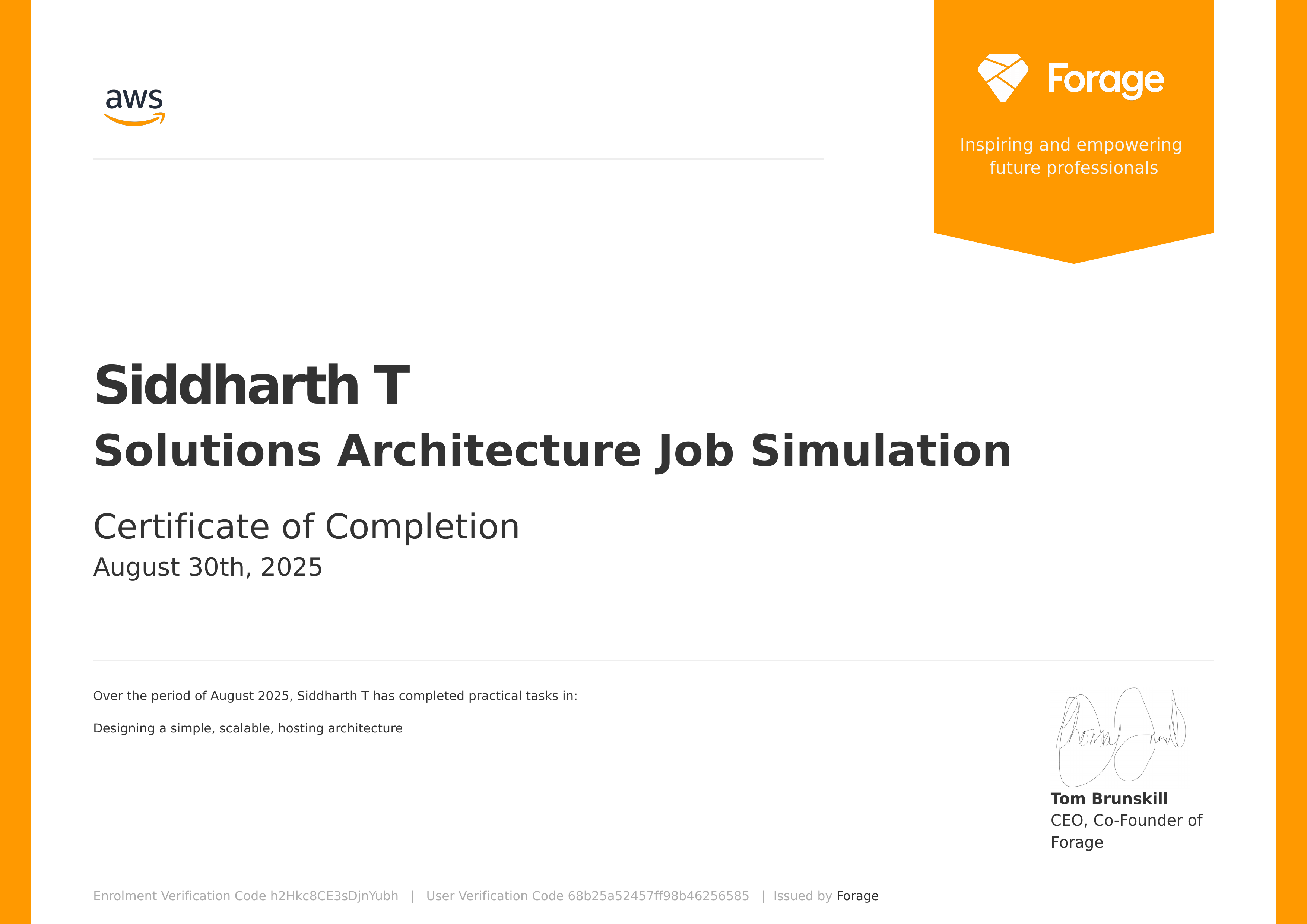 AWS Job Simulation - Siddharth T
